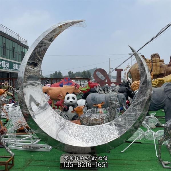 抽象不銹鋼金屬鍛造藝術景觀雕塑（3）