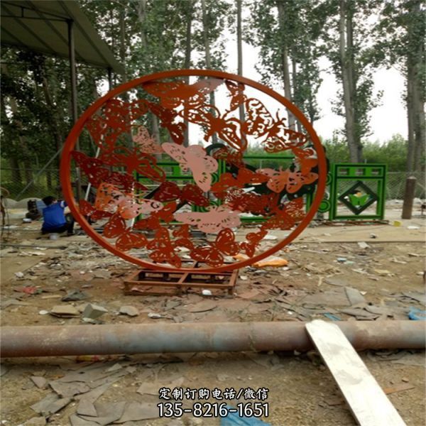 抽象不銹鋼金屬鍛造藝術景觀雕塑（5）