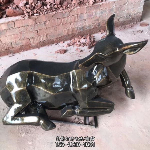 玻璃鋼仿銅戶外景區人物動物景觀雕塑（2）