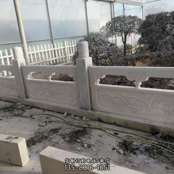 景區(qū)河道裝飾石雕欄板漢白玉欄桿