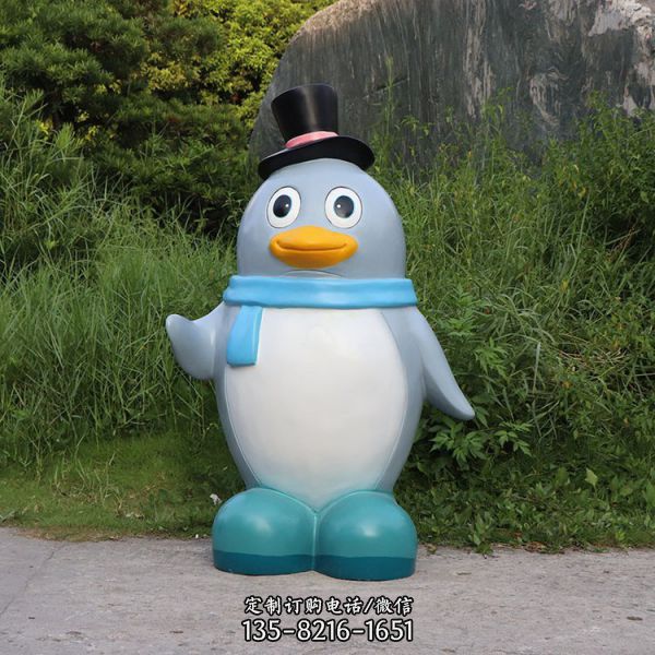 公園玻璃鋼卡通企鵝擺件