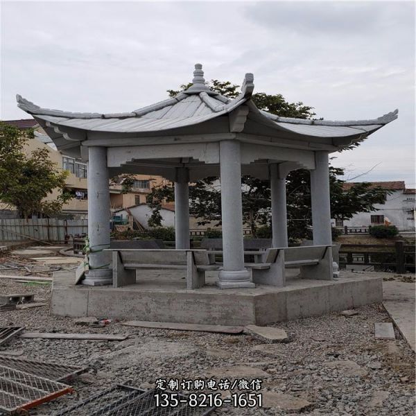 庭院公園擺放大理石景觀休閑中式涼亭（2）