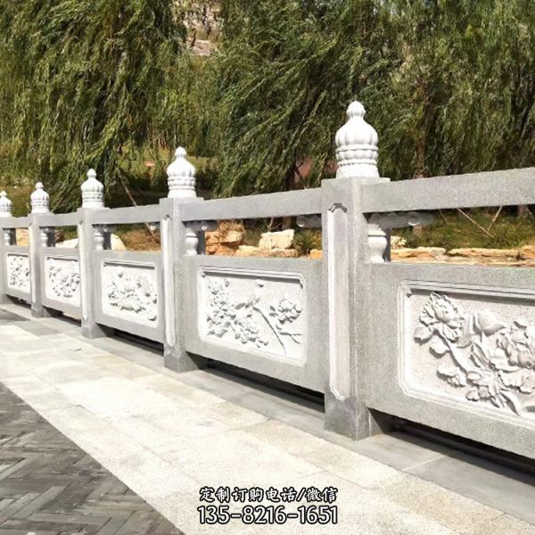 河道橋梁花崗巖石材護欄 景區石圍欄（2）
