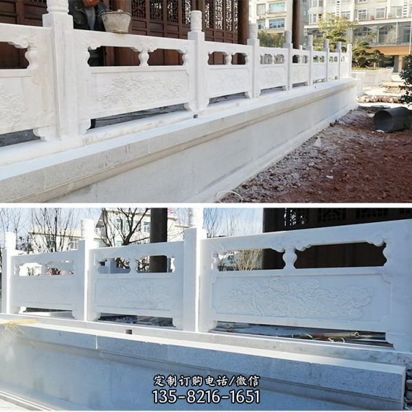 河道橋梁花崗巖石材護欄 景區石圍欄（1）