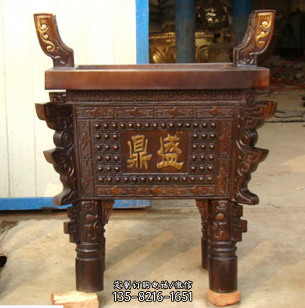 仿古做舊古代青銅器鼎雕塑（1）