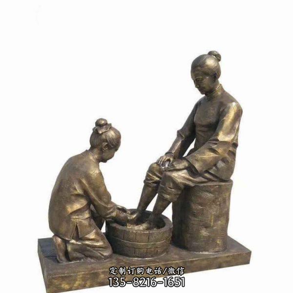 玻璃鋼仿銅情景人物雕塑（2）