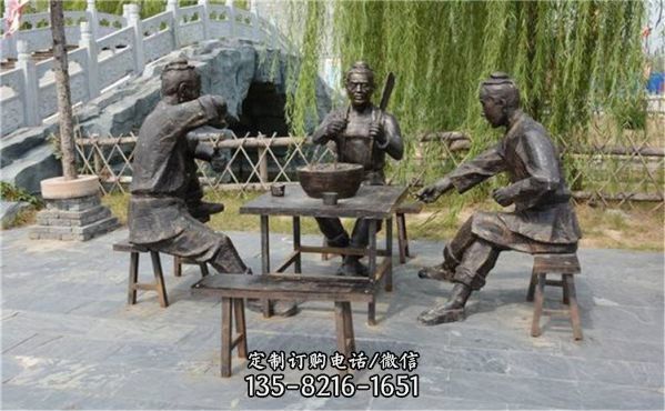 廣場步行街鑄銅民俗人物主題景觀雕塑（2）
