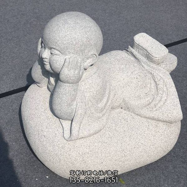 庭院草坪奇趣景觀擺件小沙彌雕塑（2）