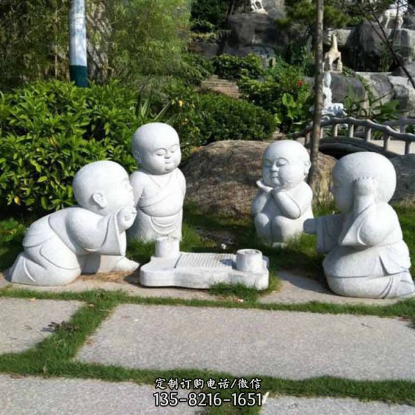 庭院草坪奇趣景觀擺件小沙彌雕塑（6）