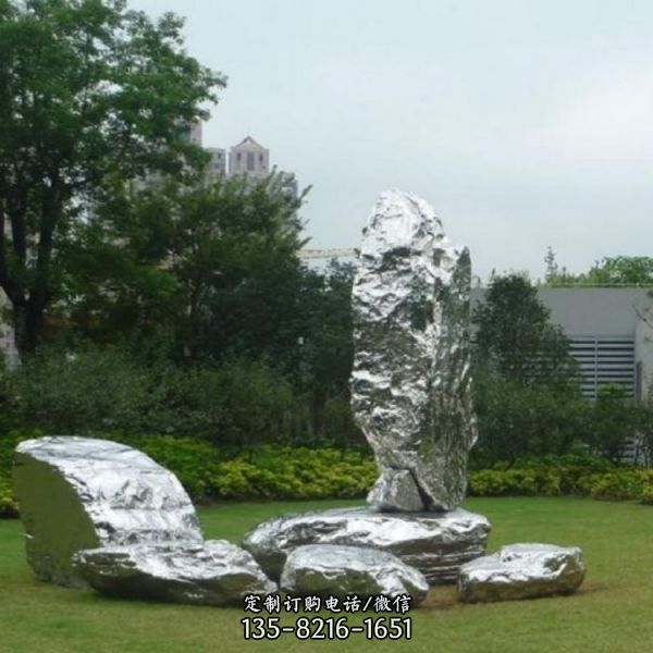 不銹鋼假山戶外抽象創意景觀雕塑（1）