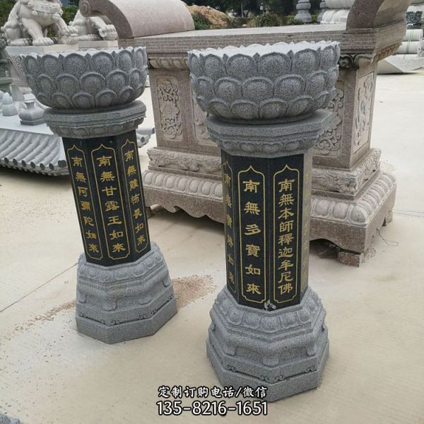 寺廟室外青石浮雕出食臺擺件（3）