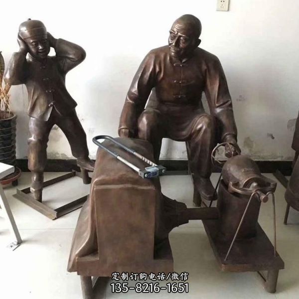 寓言故事民俗農耕鑄銅人物雕塑（2）