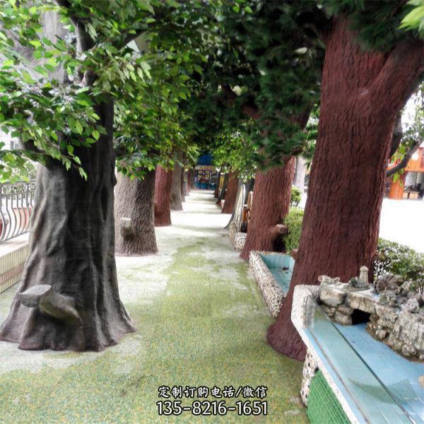 玻璃鋼仿真樹 房地產園林景觀雕塑（3）