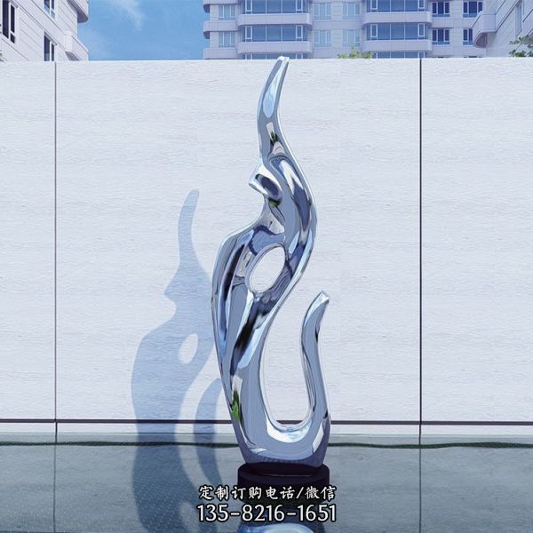 不銹鋼創意抽象藝術雕塑 城市廣場景觀小品（1）