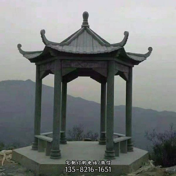 戶外景區(qū)石雕大型中式?jīng)鐾さ袼埽?）