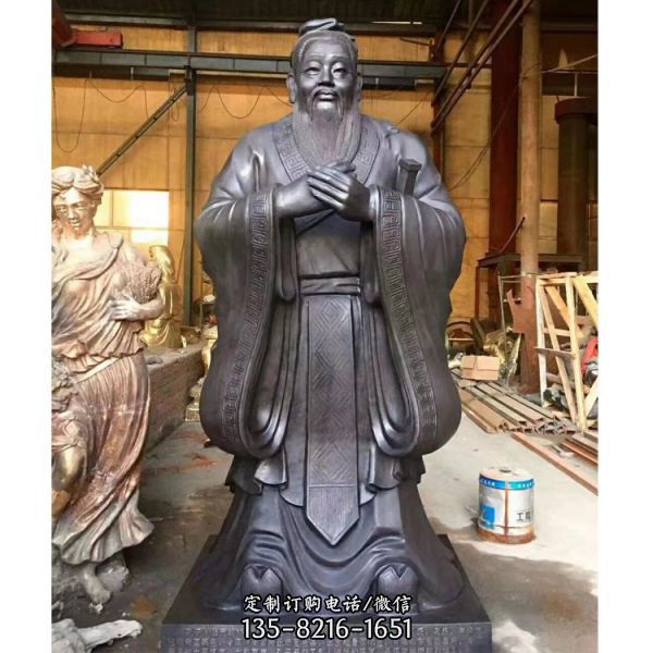 孔子君王雕像胸像校園工藝景觀工藝品擺件（2）