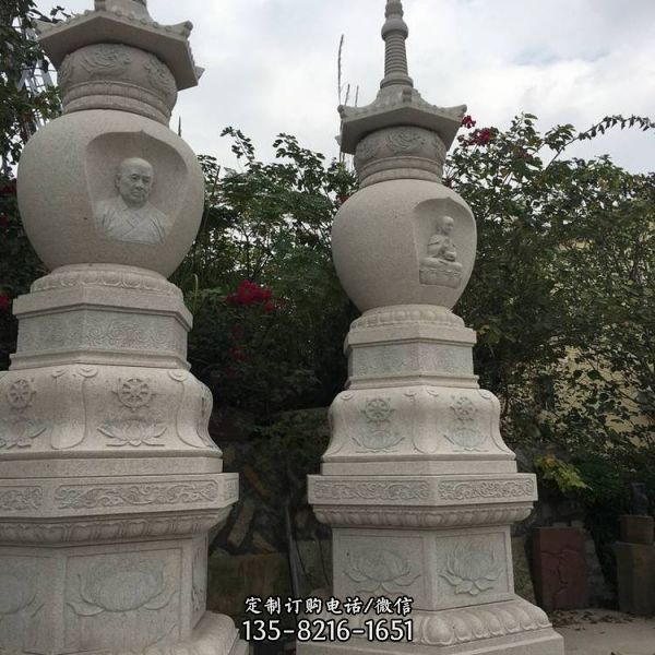 仿古石雕石塔戶外石佛塔雕塑（3）