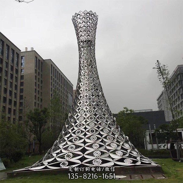 酒店廣場戶外擺放不銹鋼抽象藝術(shù)景觀雕塑（1）
