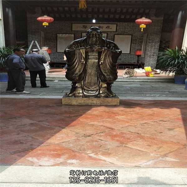 校園景區(qū)銅雕古代教育家孔子雕塑