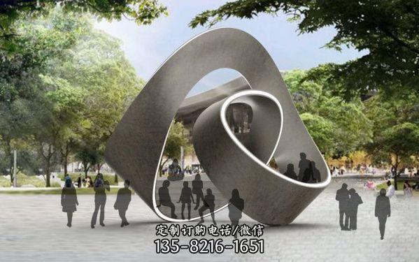 不銹鋼大型雕塑擺件 城市大型標(biāo)志性雕塑（1）