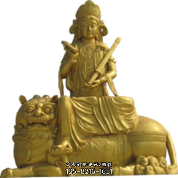 大型寺廟供奉佛像菩薩文殊普賢雕塑（1）