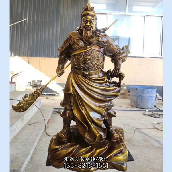 純銅家居供奉招財納福財神雕塑（1）