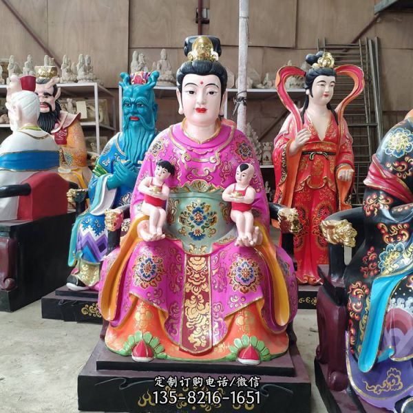 寺廟大型玻璃鋼彩繪佛像雕塑（2）