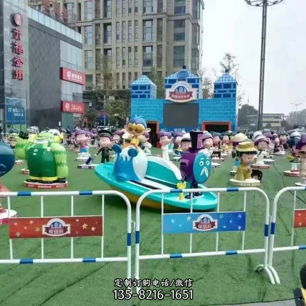 幼兒園商場擺放玻璃鋼卡通人物公仔小品雕塑（3）