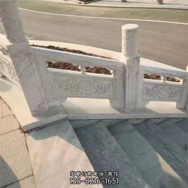 公園河道裝飾漢白玉雕刻防護欄桿欄板（2）