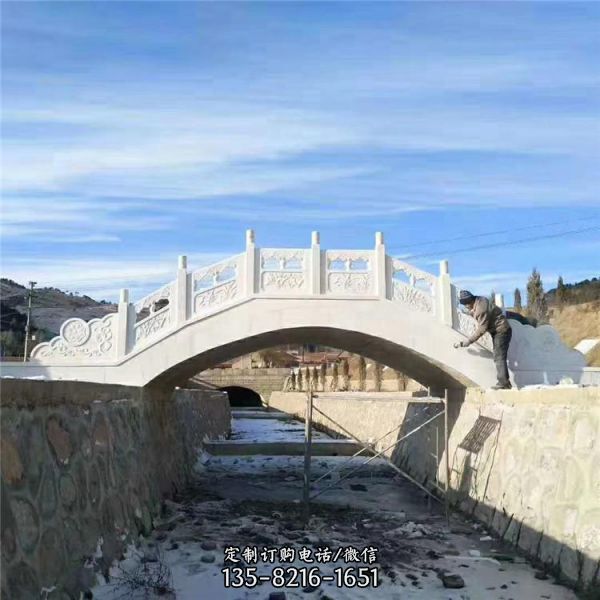 公園河道裝飾漢白玉雕刻防護欄桿欄板（5）