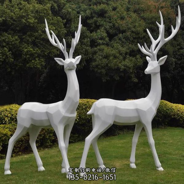 戶外草坪動物景觀梅花鹿雕塑（3）