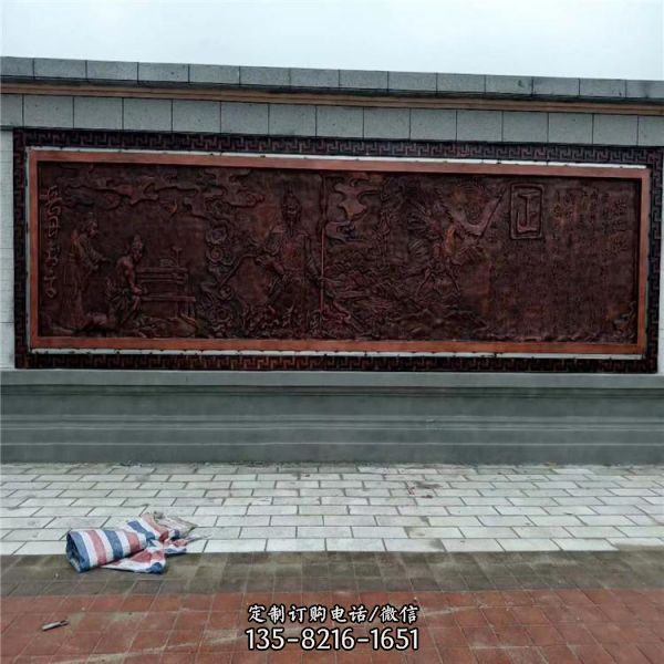 不銹鋼仿銅園林景區人物  壁畫雕塑（3）