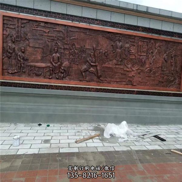 不銹鋼仿銅園林景區人物  壁畫雕塑（4）
