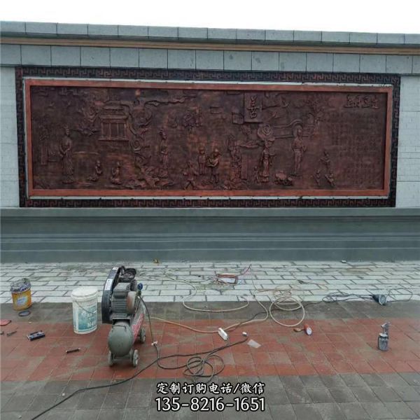 不銹鋼仿銅園林景區人物  壁畫雕塑（5）
