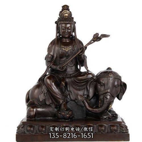 寺廟大型銅文殊菩薩雕塑（1）
