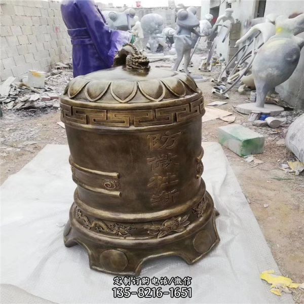 寺廟玻璃鋼仿銅祈福純銅掛鐘