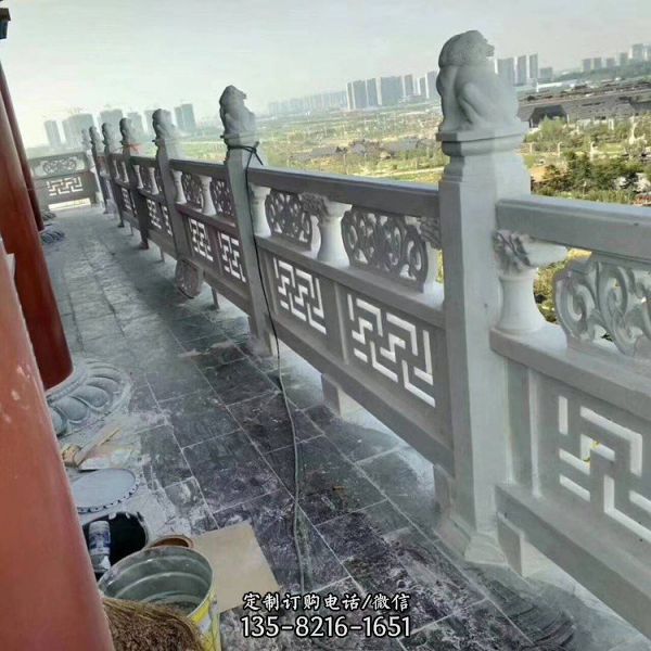 寺院花崗巖雕刻花紋護(hù)欄圍欄桿（3）