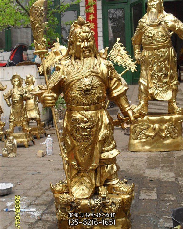 鑄銅武財神關公神像寺廟擺件（2）