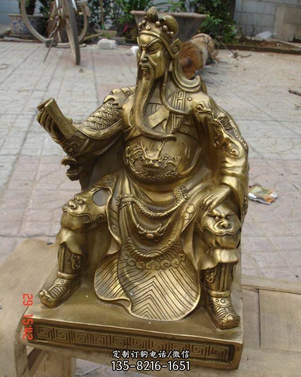 鑄銅武財神關公神像寺廟擺件（1）