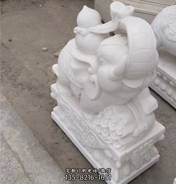 招財(cái)大象石雕小象雕塑擺件（4）