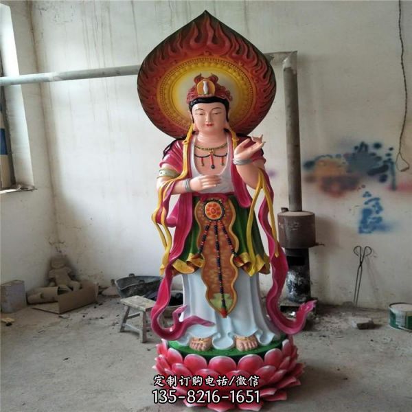 玻璃鋼彩繪貼金 寺廟佛像雕塑（2）