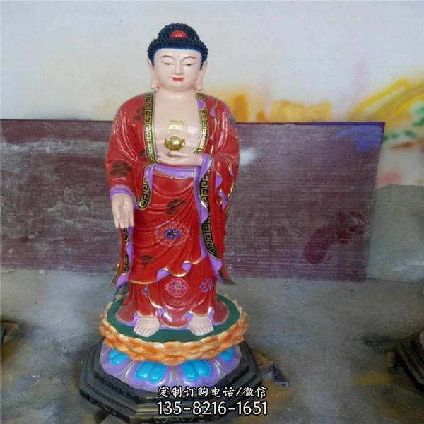 玻璃鋼彩繪貼金 寺廟佛像雕塑（4）