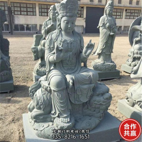 寺院大理石雕刻觀音菩薩佛像雕塑（1）