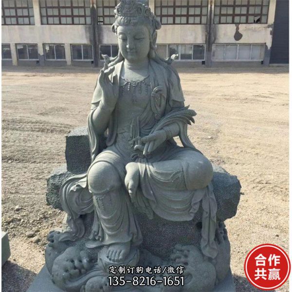 寺院大理石雕刻觀音菩薩佛像雕塑（5）