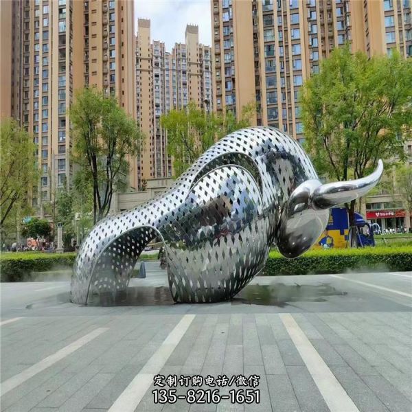 廣場(chǎng)不銹鋼抽象景觀雕塑（2）