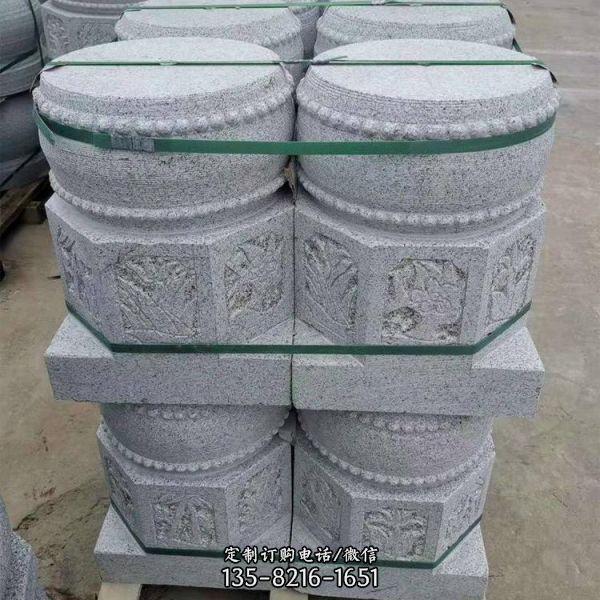 廣場(chǎng)學(xué)校門前擺放花崗巖擋車路障石（3）