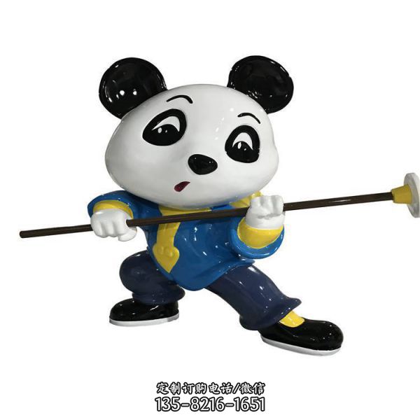 游樂(lè)園玻璃鋼卡通熊貓動(dòng)物雕塑（2）