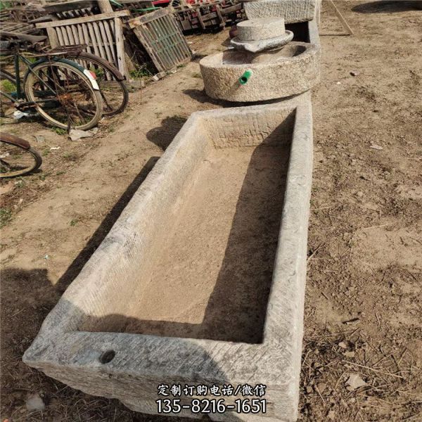 庭院擺件方形石槽雕塑（2）