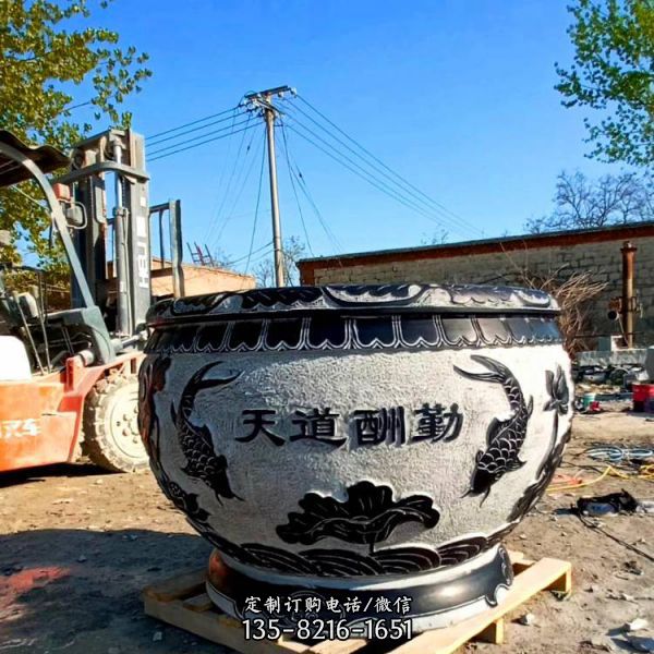 石雕魚缸花盆荷花缸招財庭院別墅石缸水缸（2）