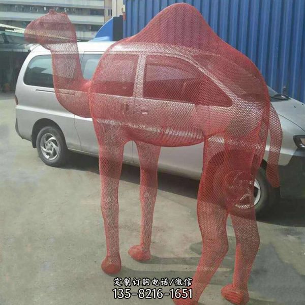 鏤空彩繪不銹鋼園林景觀動物雕塑（3）